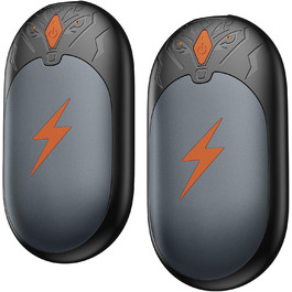 Електричні грілки для рук 2 шт., ультралегкі, перезаряджувані, портативні, 3 режими нагріву, до 24 годин, багаторазові USB грілки для рук для активного відпочинку взимку сірого кольору