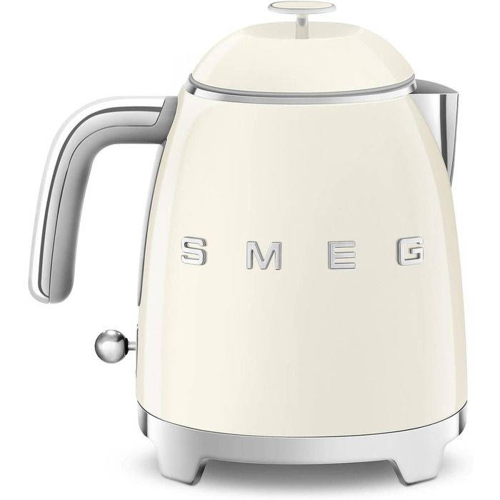Електричний чайник Smeg KLF05CREU, 0.8 л, кремовий, з нержавіючої сталі, з автовимкненням та індикатором рівня води