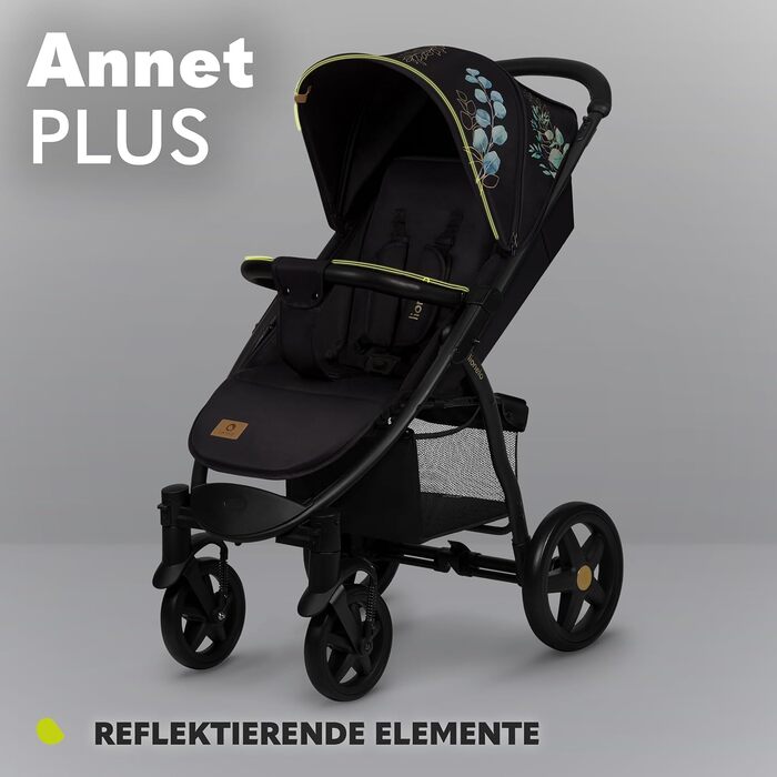 Дитяча коляска Lionelo Annet до 22 кг з функцією лежання, компактна, з аксесуарами (Golden Moments, Plus)