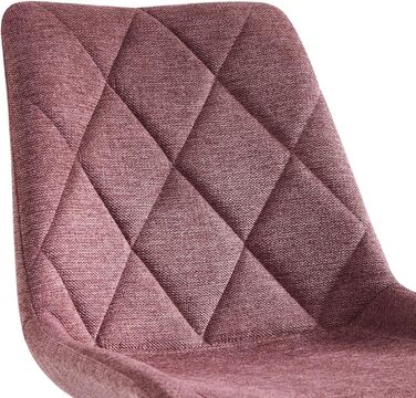 Набір з 2-х оббивних стільців для їдальні B&D Tania, рожевий, стиль кантрі/сканді, для кухні, офісу, туалетного столика, Webstoff Merlot, 11118-ROSA-2