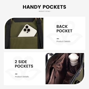 Сумка для ноутбука LOVEVOOK 15.6 дюймів: жіноча, велика, на плечі, кросбоді, канвас, для офісу, подорожей, навчання