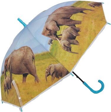 Парасолька зі слоном, парасолькою, палицею-парасолькою, слоновими тваринами