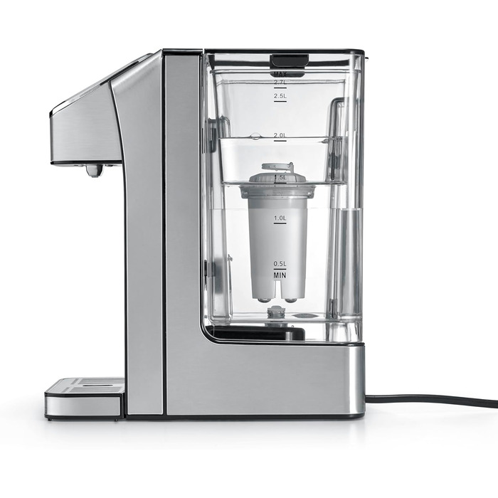 CASO HW 770 Advanced: Диспенсер гарячої води з фільтром, 13 температурних режимів (40-100°C), функція пам'яті, економія енергії до 50%