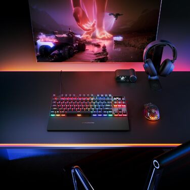 Клавіатура SteelSeries Apex Pro TKL Gen 3 - ігрова, механічна, TKL, Hall Effect, OmniPoint 3.0, German QWERTZ, чорна