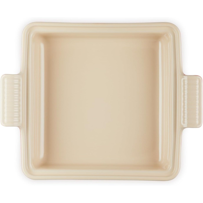 Каструля Le Creuset Heritage з кришкою, квадратна, 22.9 см, біла (колір вишня)