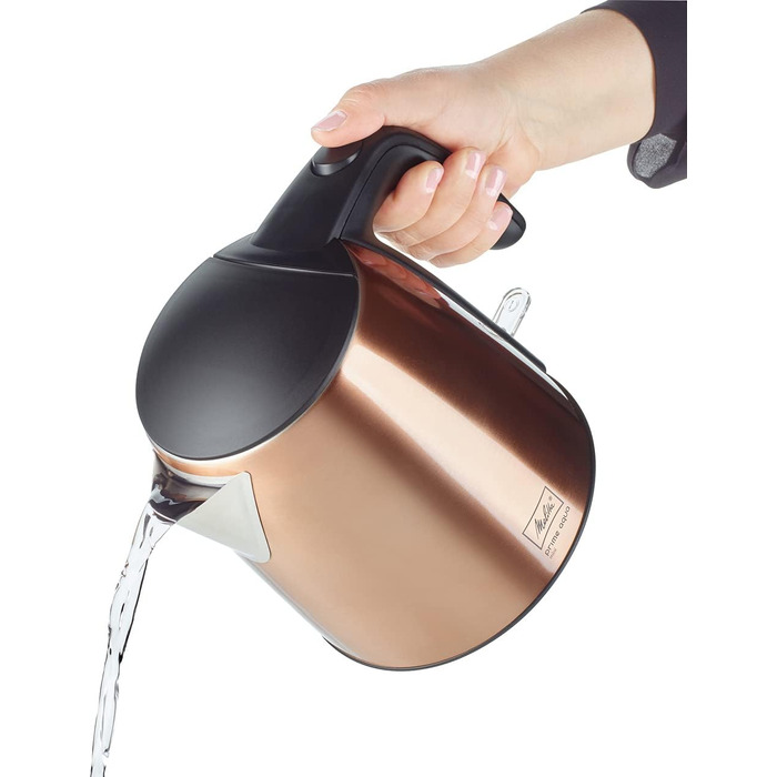 Чайник - MELITTA - Prime Aqua mini Top, нержавіюча сталь, 1.0 л, 2200 Вт, зовнішній індикатор рівня води, 1018-03 (мідь)