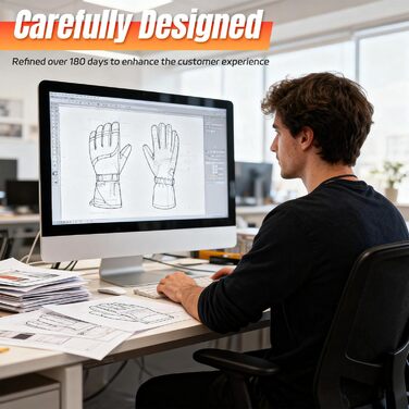 Обогревні рукавички Youtelit для жінок та чоловіків, 7.4V, 6400mAh, акумуляторні, 3 режими нагріву, водонепроникні, сенсорні, для мото, гірськолижного спорту, альпінізму, туризму, універсальний розмір