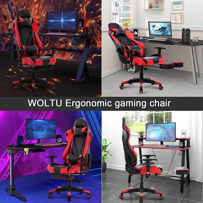 Ігрове крісло WOLTU червоне