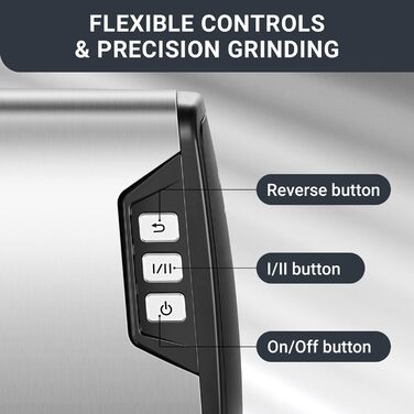 М'ясорубка електрична AAOBOSI #12 (3000 Вт, 3 швидкості) - професійна, з насадками для ковбас, кібе, бургера, 4 диски, 2 ножі, срібляста