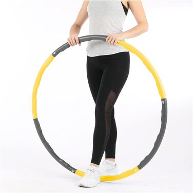 Хулахуп, ø 100 см, 1,5 кг, в т.ч. Рулетка Power Fitness Hoop Hulahoop для схуднення (жовтий)