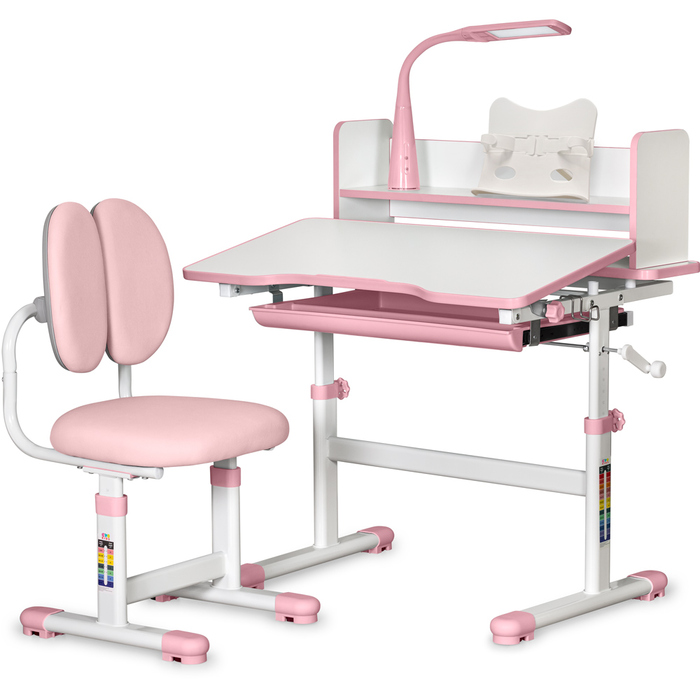 Комплект меблів Evo-Kids (стіл+стілець+полиця+лампа) BD-24 Pink (арт. BD-24 PN)