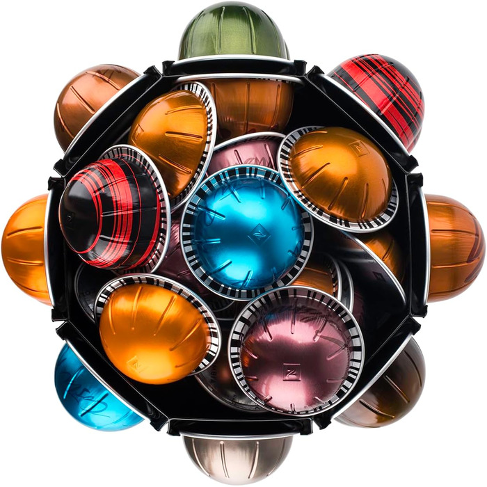 Тримач для капсул кави Bagoo для Nespresso Vertuo Line з центральним сховищем для додаткових капсул (56+)