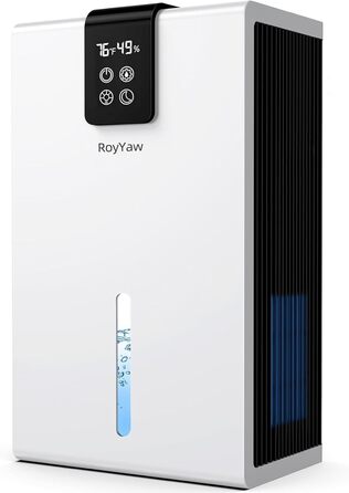 Електричний осушувач повітря, тихий, 2700 мл, LED дисплей, автоматичне відтавання, режим сну, проти вологи та плісняви, для спальні/ванної кімнати, білий