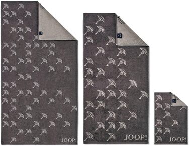 Рушник для душу JOOP Move Faded Волошка - антрацит 80x150 (гостьовий рушник 30x50 см)
