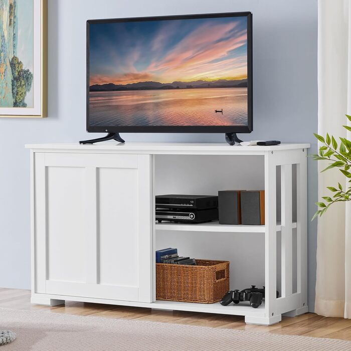 Білий комод-буфет у кухню Yaheetech з полицями та висувними шухлядами