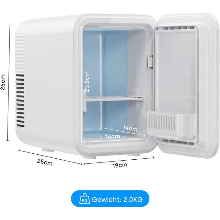 Mini холодильник Enventor 10L: компактний, тихий, з функцією охолодження та підігріву (12V/220V) для авто, спальні, офісу