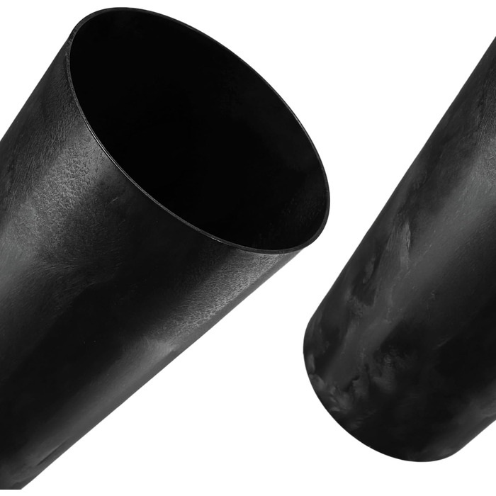 Набір горщиків KADAX (3 шт.) з дерев'яною стружкою, чорний бетон, 19,25, 30 см