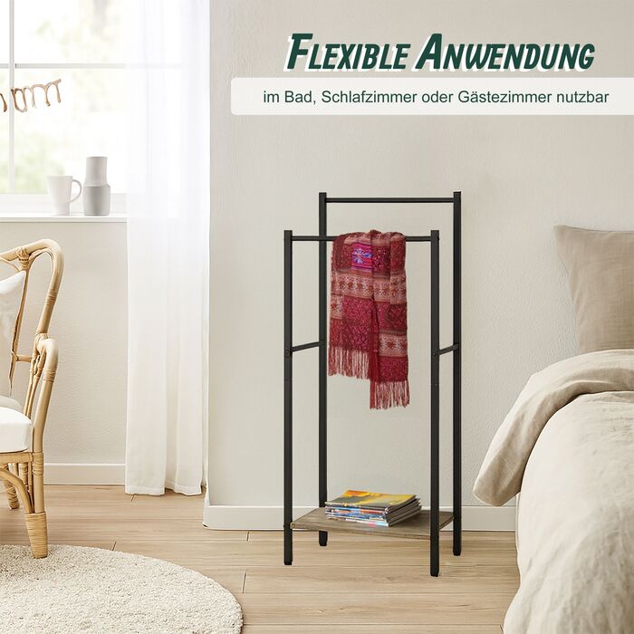 Підставка для рушників з полицею Relaxdays