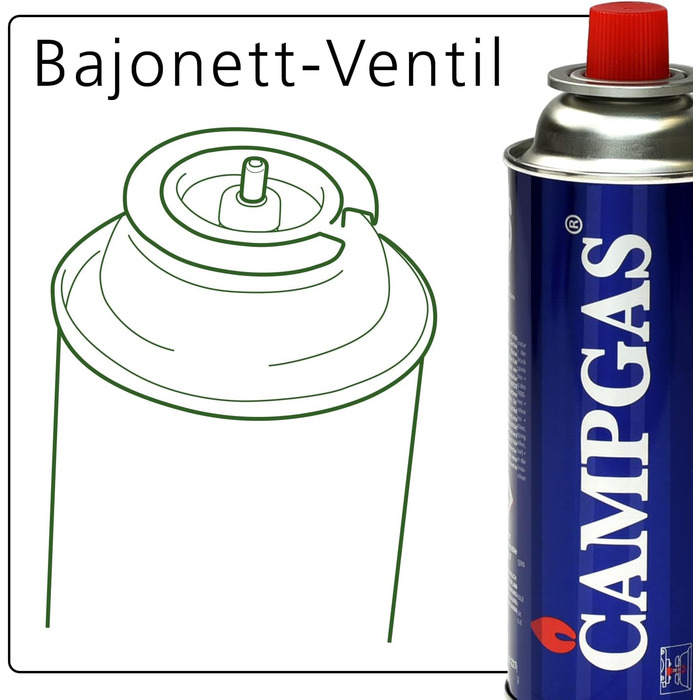 Газовий набір Kochmann CAMPGAS для кемпінгу: плитка, кейс, 8 картриджів