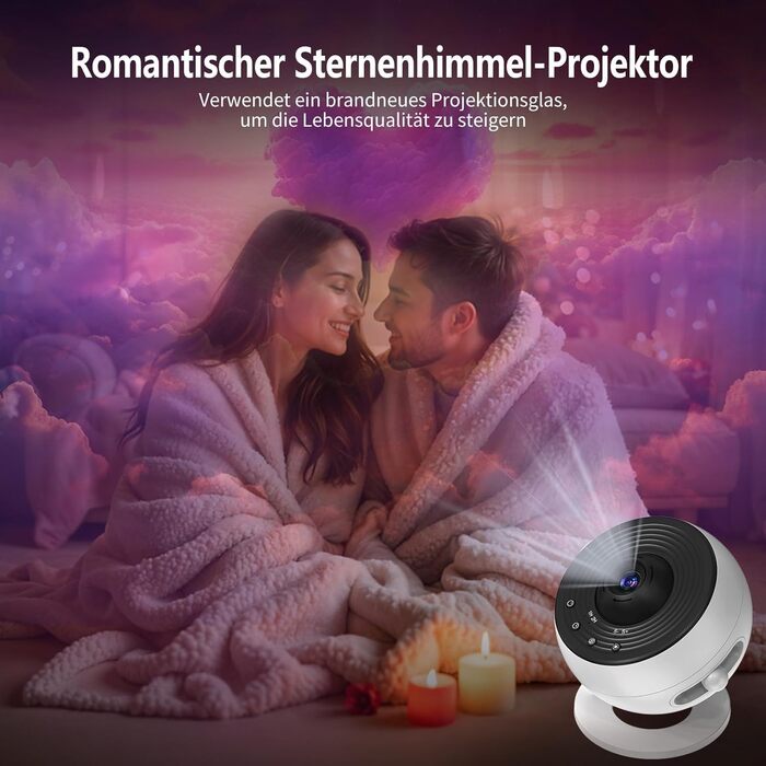 Проєктор зоряного неба Sternenhimmel: Планетарій для дітей та дорослих з 13 дисками, туманність, місяць, галактика - нічник