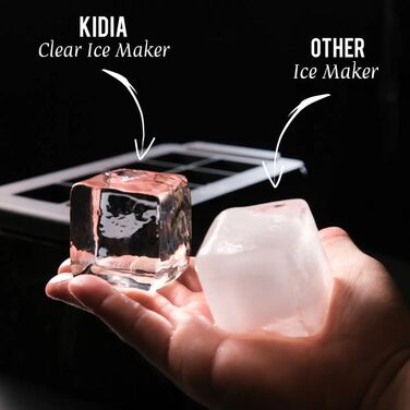 Силіконова форма Kidia Clear Ice, 8 кубиків 5x5 см, прозора, для коктейлів, віскі, бармен