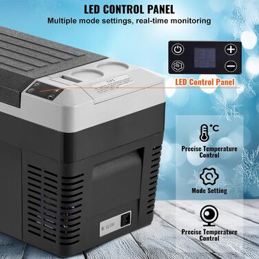 Автохолодильник VEVOR 25л портативний, 12V компресорний -20°C до +20°C для авто, кемпінгу, подорожей