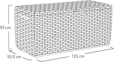 Ящик для зберігання Keter Capri 305л коричневий, водонепроникний, для саду та тераси