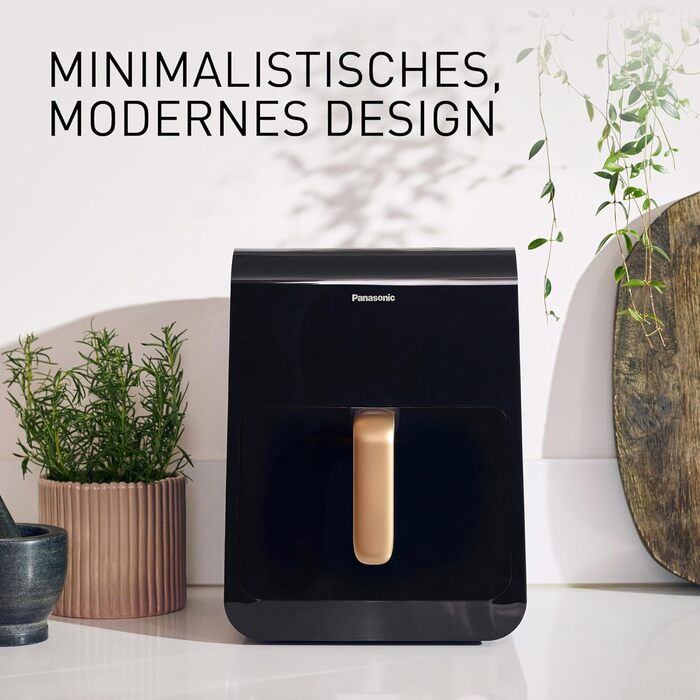 Фритюрниця повітряна Panasonic NF-CC500SXE 6 л, сіра, з вікном, 80-200°C, 11 програм, LCD-дисплей, ETM Award 2024