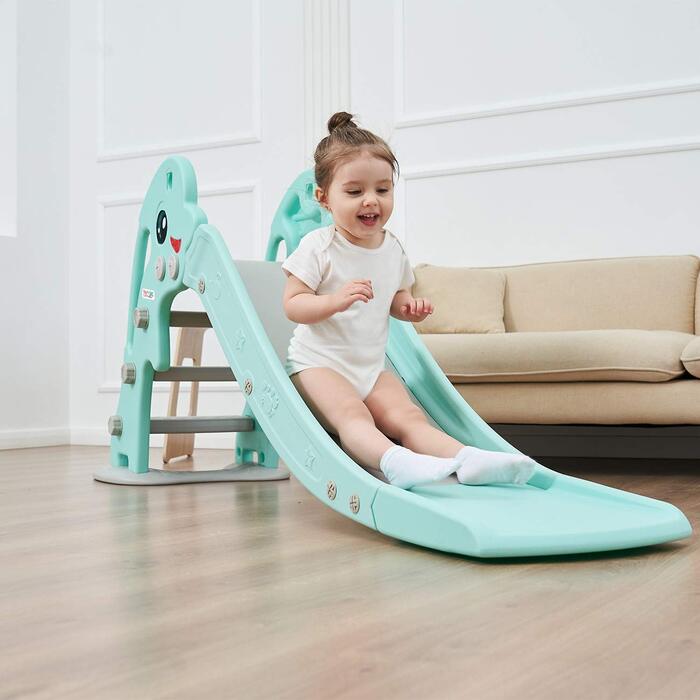 Дитяча гірка Baby Vivo для дому та саду, пластикова, колір кавовий/коричневий, з округлими кутами