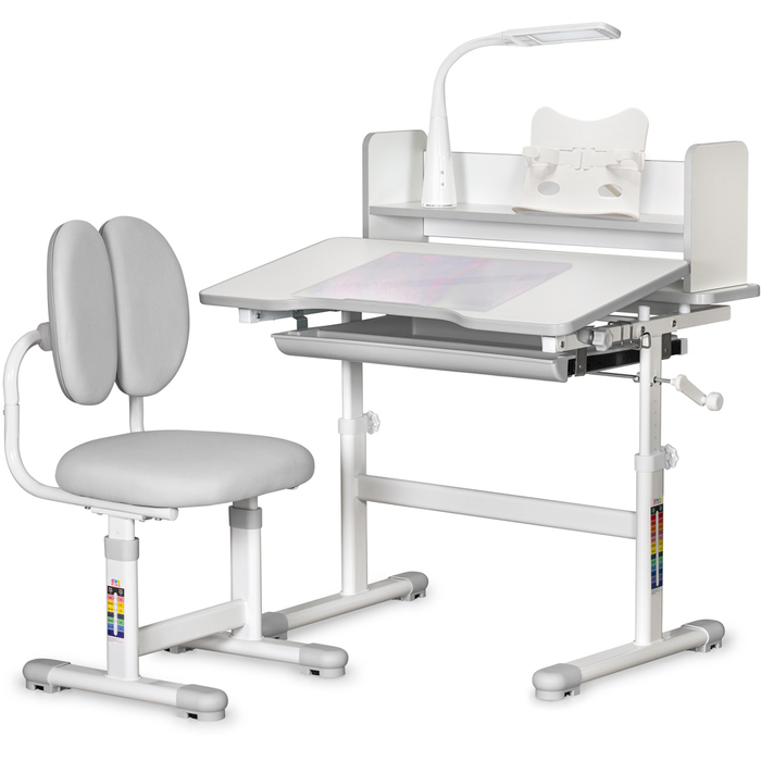 Комплект меблів Evo-Kids (стіл+стілець+полиця+лампа) BD-24 Grey (арт. BD-24 G)