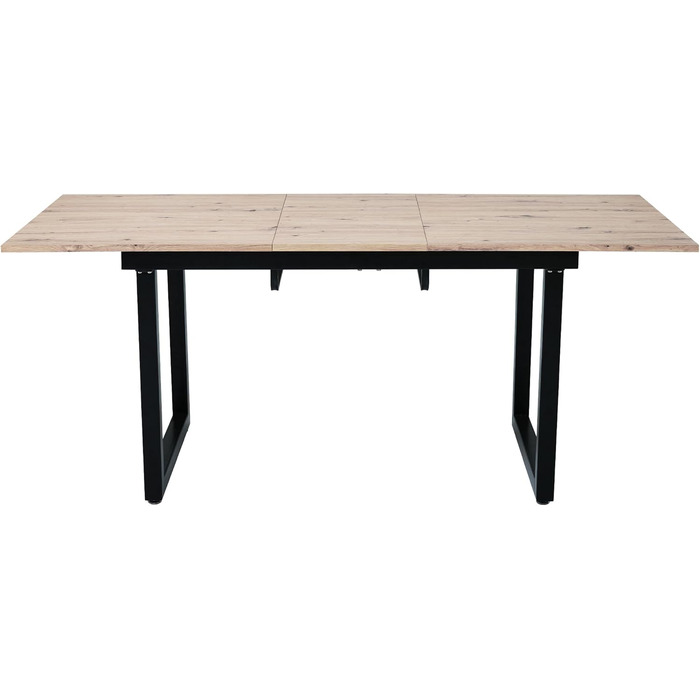 Розсувний обідній стіл Merax, 140/180x80x75 см, білий, металеві ніжки