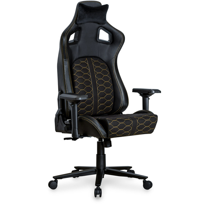 Геймерське крісло Cyberlux Hermes Fabric Black Gold (арт. GM-403 B)