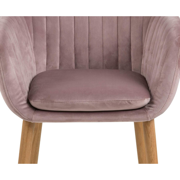 AC Design Furniture Стілець для їдальні Wendy, 57x61x83 см, Флаконно-зелений/Дуб, Велюр/Дуб