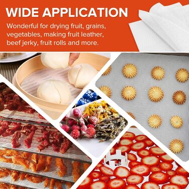 Сушарка для овочів, м'яса та фруктів Kwasyo з нержавіючої сталі, 8 ярусів, рецепти, BPA-free, 30–90°C, до 24 годин, для овочів, м'яса, фруктів (апельсин)