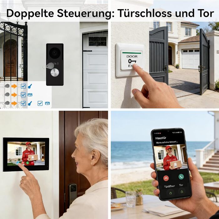 Відеодомофон WiFi з камерою та монітором 7