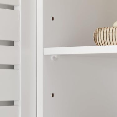 Тумбочка під раковину SoBuy 60 см, шафка для ванної кімнати з регульованою полицею, набір меблів для маленької ванної кімнати 60x59x30 см, BZR40-W