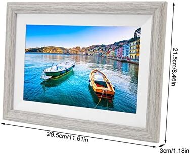Цифровий фоторамка 10 дюймів з Wi-Fi, дерев'яний, 2K/4K HD IPS 1920x1080, розумний, для передачі фото та відео