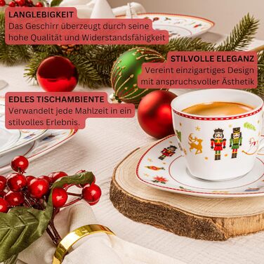 Набір кавових чашок SÄNGER Bilgola, 6 шт., порцеляна, 350 мл, для 6 осіб, преміум-якість, дизайн