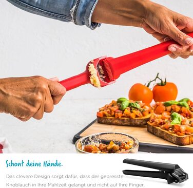 Dreamfarm GARJECT LITE: Прес для часнику з пластику, самоочищується, безпечний (BPA-free), чорний