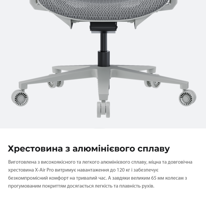 Крісло ігрове Anda Seat X-Air Pro Size XL Mesh Gray