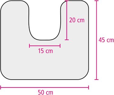 Килимок для ванної преміум-класу, нековзний, 100 мікрофібра, туалетний килимок, 50x45 см (Terra)