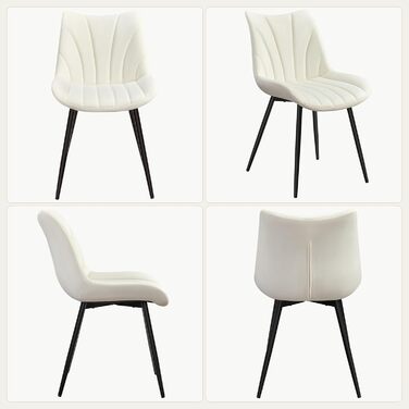 Набір обідніх стільців Yaheetech, 2 шт. з м'яким сидінням з велюру та металевими ніжками, для кухні, вітальні, обідньої кімнати, до 150 кг