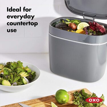 OXO Konteiner для компосту Easy-Clean, 6.6л, пластик, антрацит