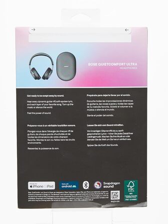 Накладні навушники з шумозаглушенням Bose QuietComfort Ultra, акумулятор 24 години, з мікрофоном, чорний