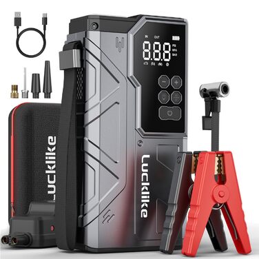 Powerbank з компресором Lucklike 150PSI, 5000A для авто, мото, газонокосарки (10.0л/8.0л Diesel)