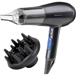 Фен Taurus Lyss 2300 Ionic - 2200 Вт, 3 температурні режими, іонізація, без ефекту завивання, концентратoр та дифузор, чорний