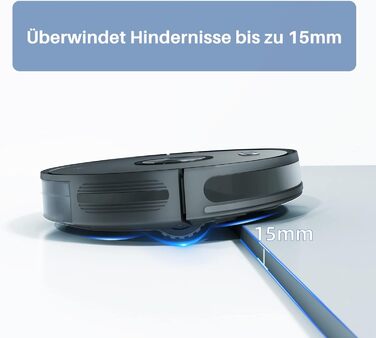 Робот-пилосос Chuango RV-500 з функцією миття підлоги, 4 режими очищення, 500 мл контейнер для сміття, 300 мл резервуар для води, сила всмоктування до 2200 Па, час роботи до 150 хв