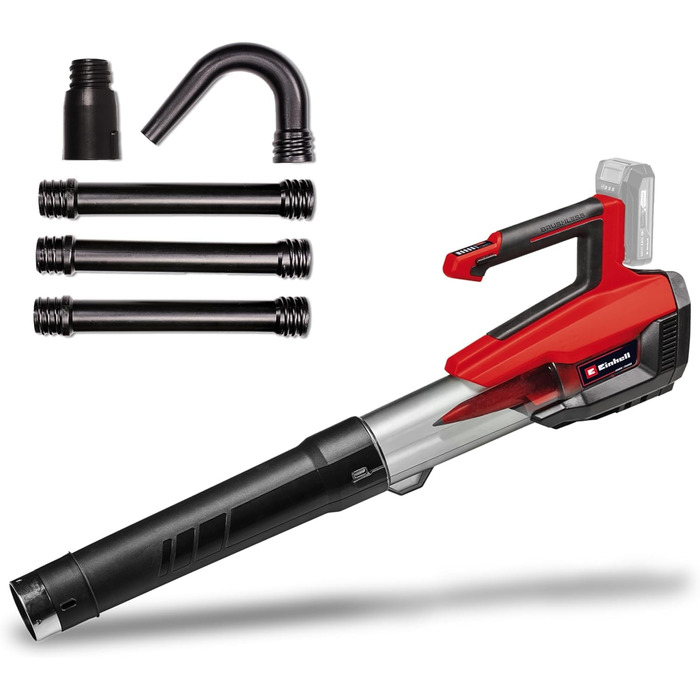 Einhell GP-LB 18/200 Li GK-Solo Акумуляторний повітродув (Power X-Change, 18В, аксіальний вентилятор, 670 м³/год, набір для очищення водостоків, без акумулятора та зарядного пристрою)