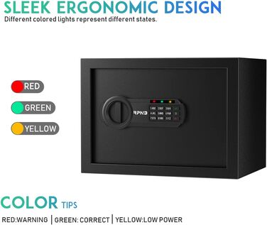 Сейф RPNB Luxus з цифровим замком, 14л - для дому, офісу, готелю, зберігання грошей та коштовностей