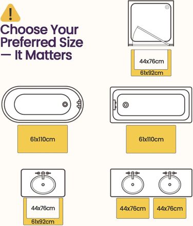 Килимок для ванної кімнати DEXI 61 x 110 см, сірий - м'який, неслизький, машинне прання